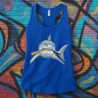 Shark Baseball Baseball Bat Sports Gift Women's Tank Top thumb 3