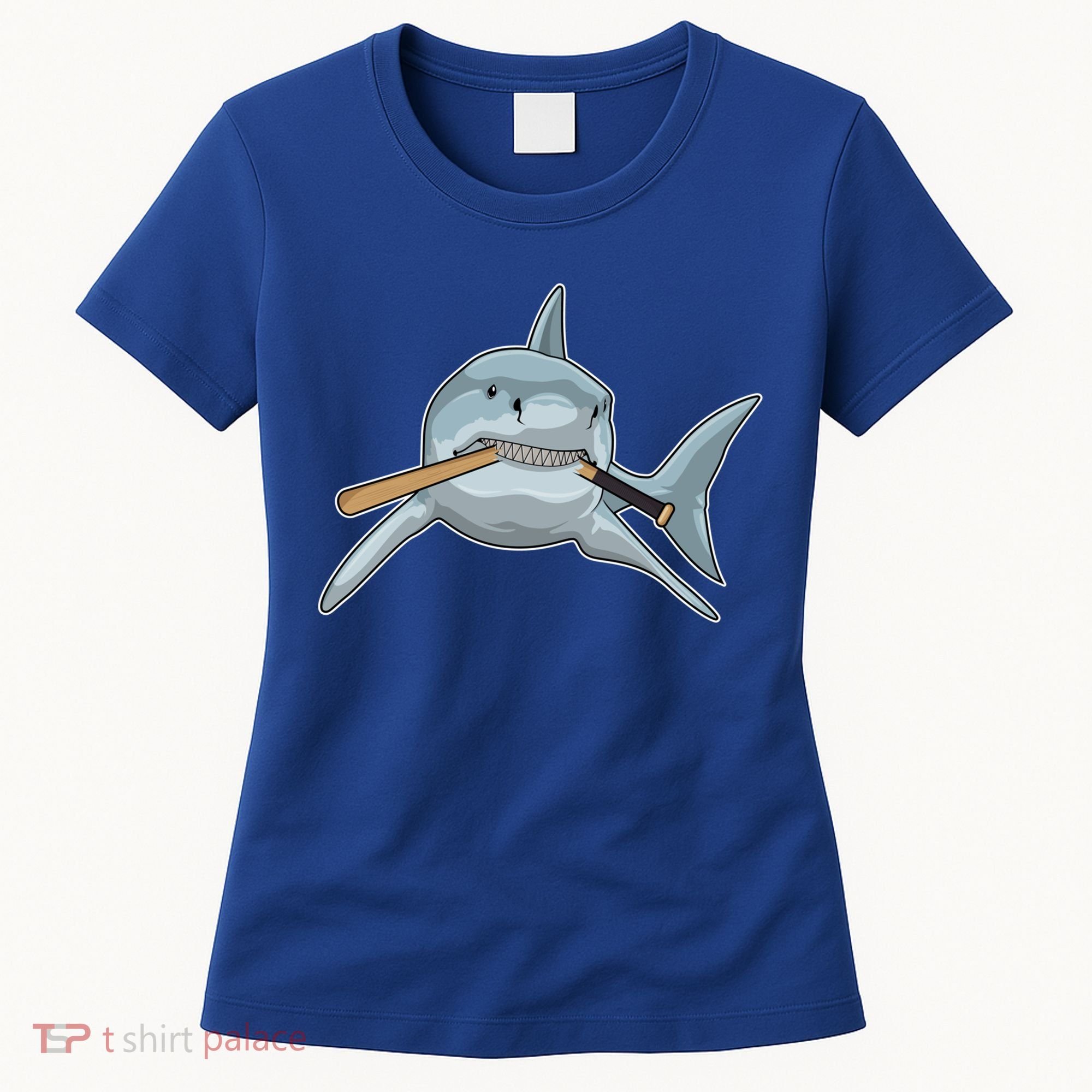 Shark Baseball Baseball Bat Sports Gift Women's T-Shirt
