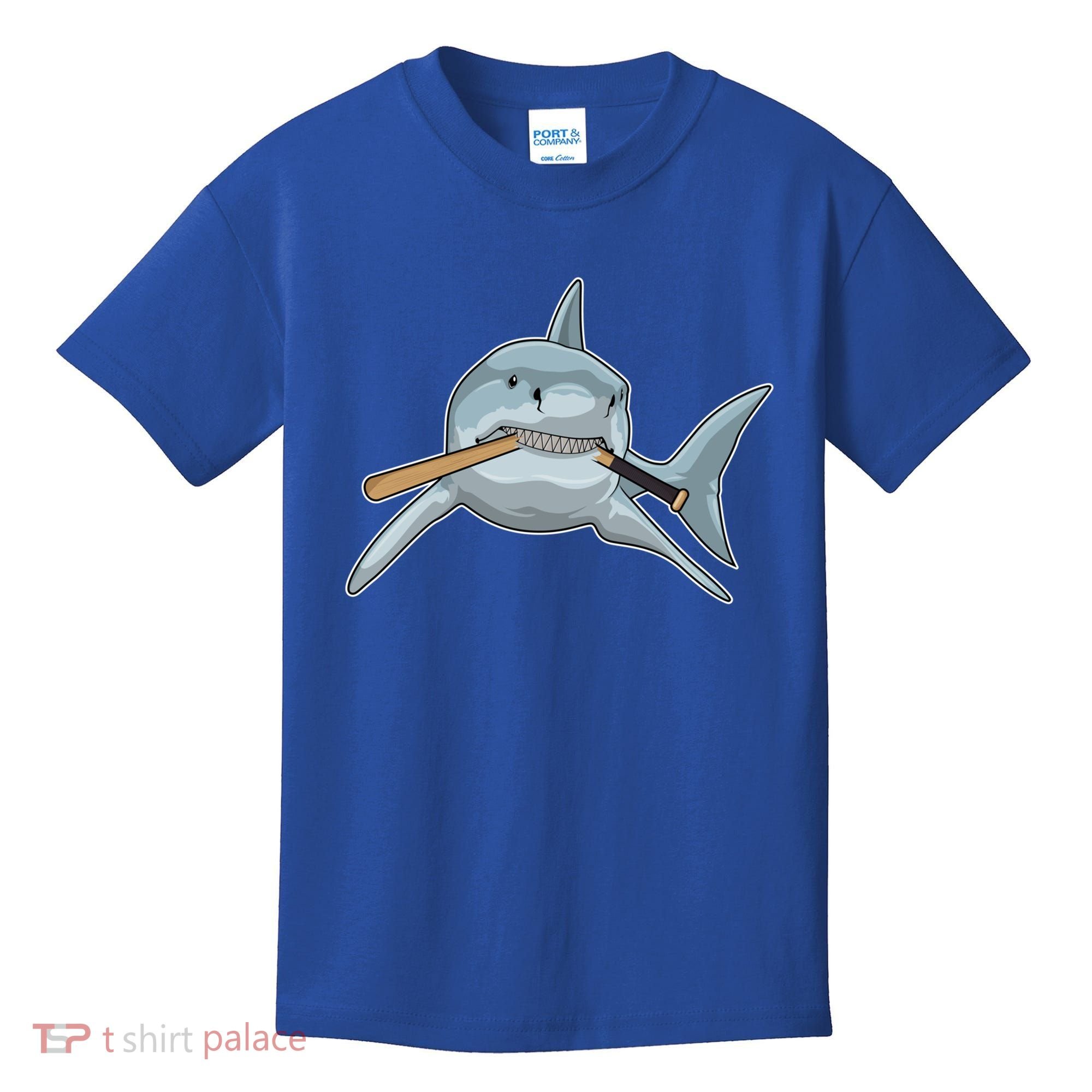 Shark Baseball Baseball Bat Sports Gift Kids T-Shirt