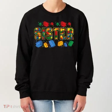 Sister Brick Builder Funny Blocks Master Builder Women's Sweatshirt