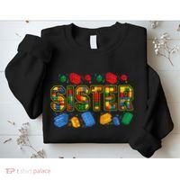 Sister Brick Builder Funny Blocks Master Builder Sweatshirt thumb 2