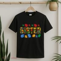 Sister Brick Builder Funny Blocks Master Builder T-Shirt thumb 2