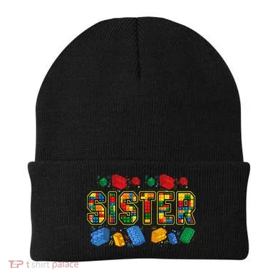Sister Brick Builder Funny Blocks Master Builder Beanie