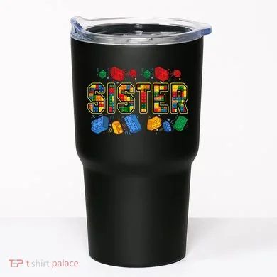 Sister Brick Builder Funny Blocks Master Builder Tumbler