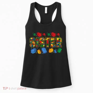Sister Brick Builder Funny Blocks Master Builder Women's Tank Top
