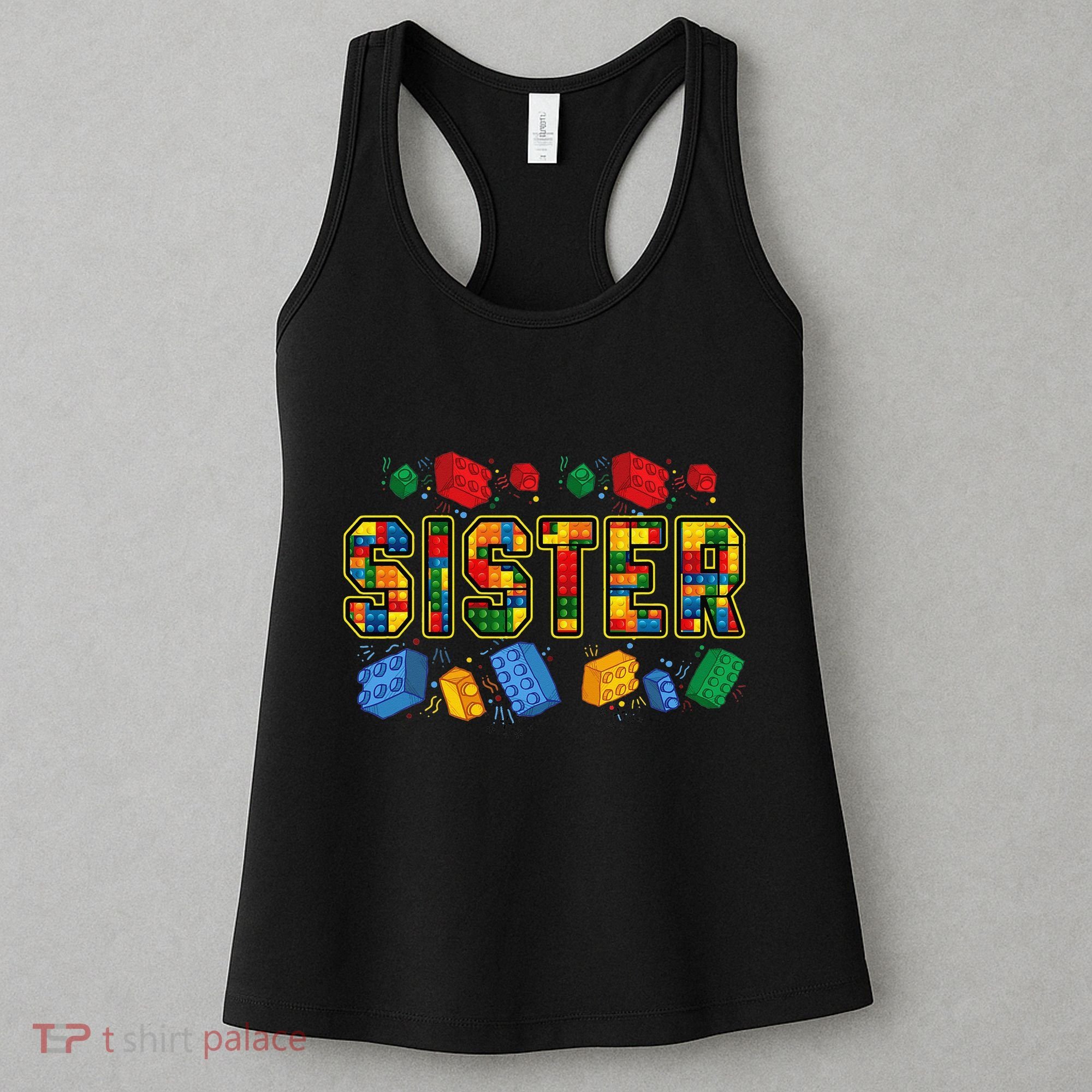 Sister Brick Builder Funny Blocks Master Builder Women's Tank Top