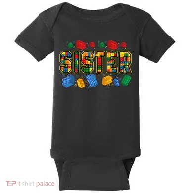 Sister Brick Builder Funny Blocks Master Builder Baby Bodysuit