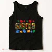 Sister Brick Builder Funny Blocks Master Builder Tank Top thumb 2