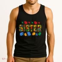 Sister Brick Builder Funny Blocks Master Builder Tank Top thumb 3