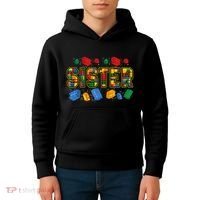 Sister Brick Builder Funny Blocks Master Builder Kids Hoodie thumb 4