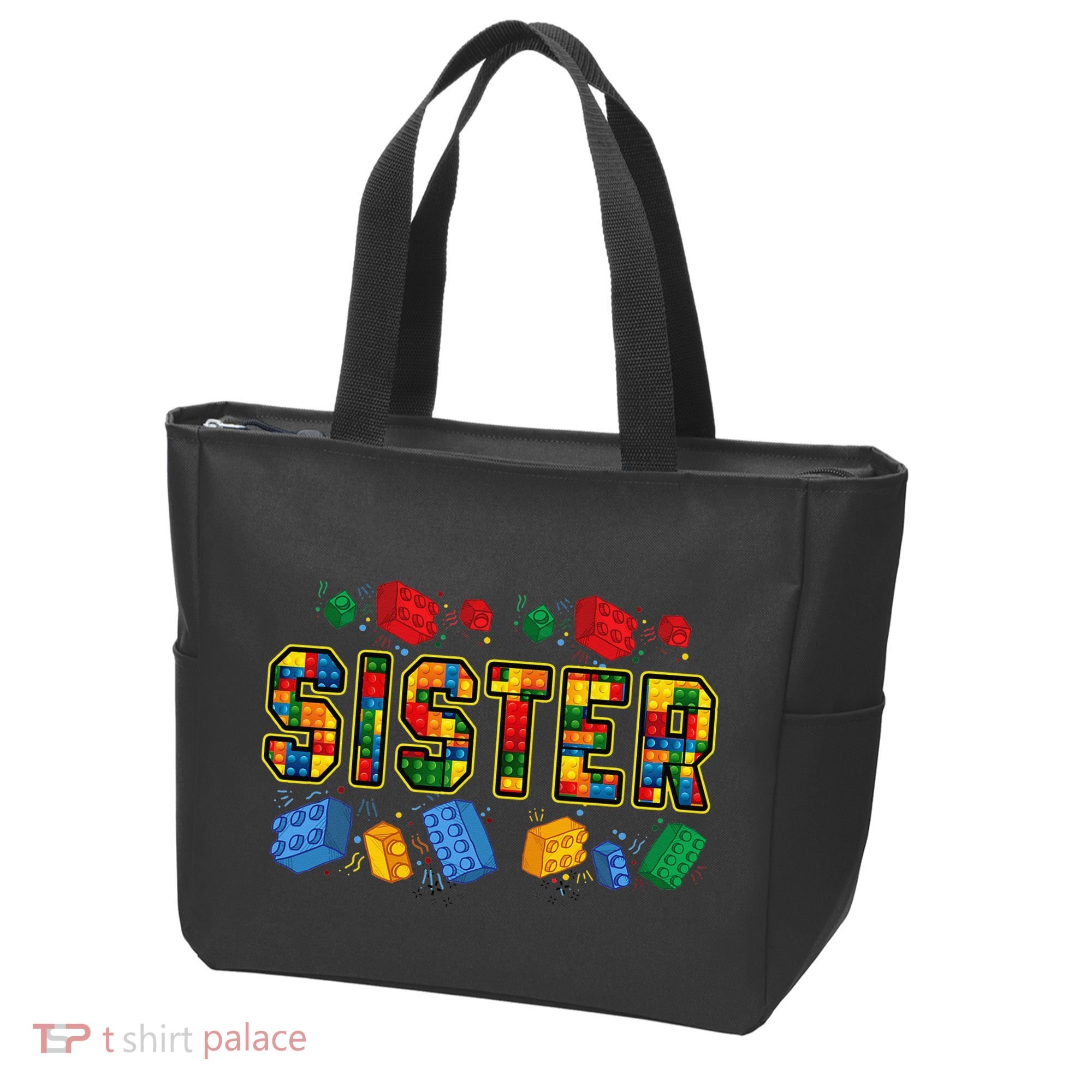 Sister Brick Builder Funny Blocks Master Builder Tote Bag