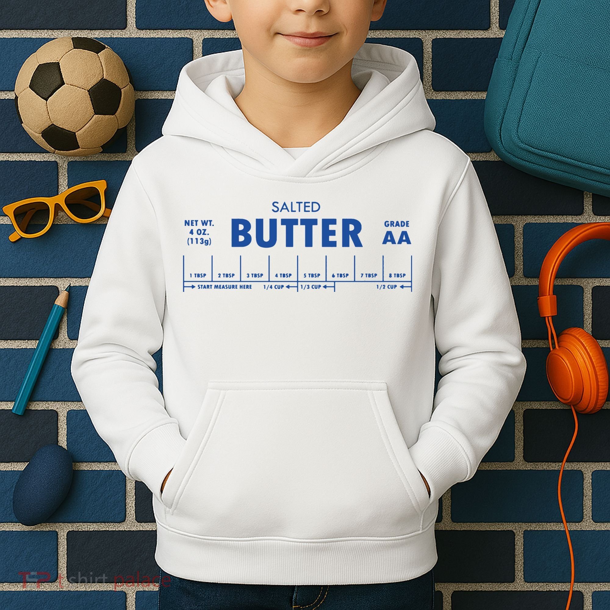 Salted Butter Baker Gift Butter Lover Kids Hoodie