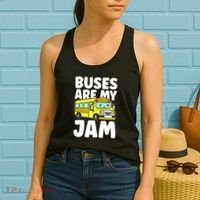 School Bus Buses Are My Jam Women's Tank Top thumb 2