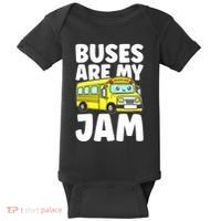 School Bus Buses Are My Jam Baby Bodysuit thumb 0
