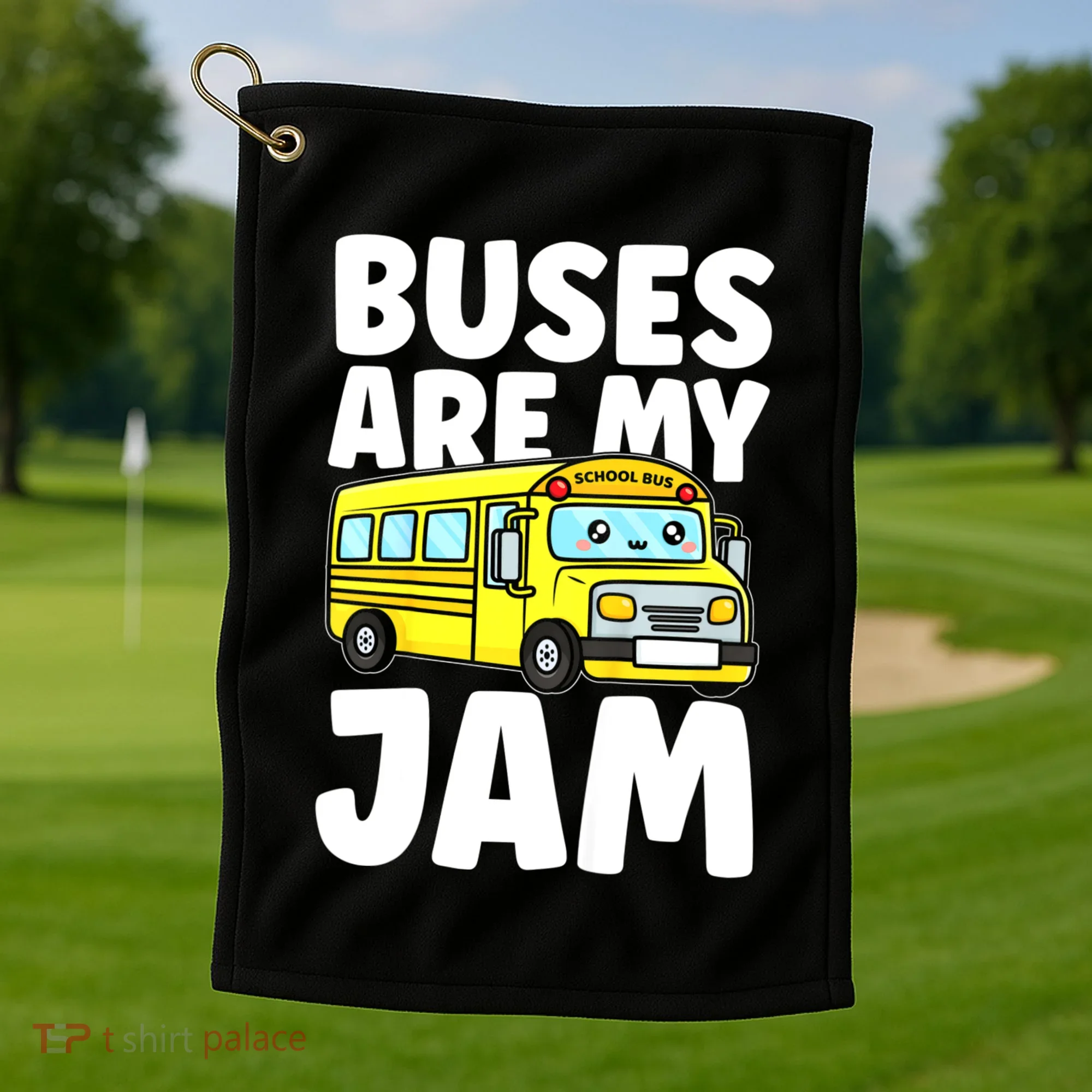 School Bus Buses Are My Jam Golf Towel