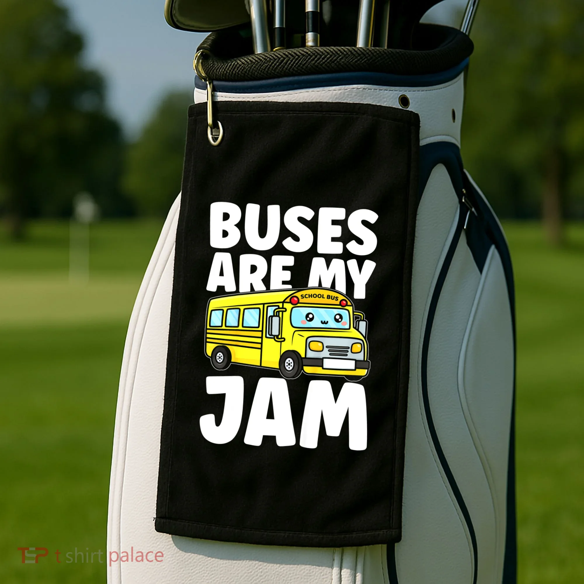 School Bus Buses Are My Jam Golf Towel