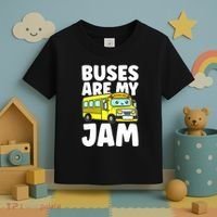 School Bus Buses Are My Jam Toddler T-Shirt thumb 3