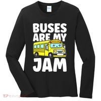 School Bus Buses Are My Jam Women's Long Sleeve Shirt thumb 0