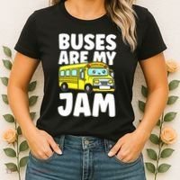 School Bus Buses Are My Jam Women's T-Shirt thumb 2