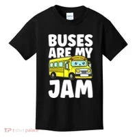 School Bus Buses Are My Jam Kids T-Shirt thumb 0