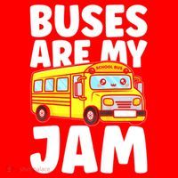 School Bus Buses Are My Jam Santa Hat thumb 1