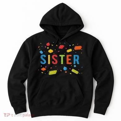 Sister Building Blocks Birthday Boy Hoodie