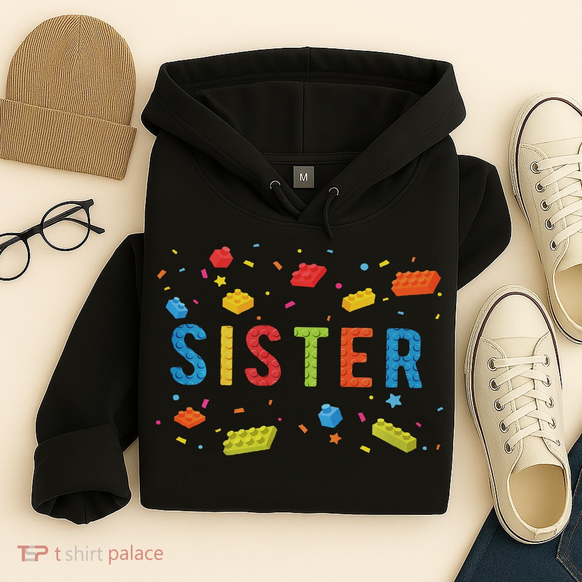 Sister Building Blocks Birthday Boy Hoodie