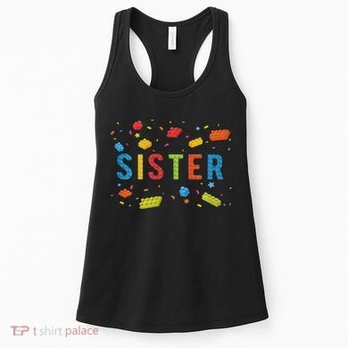 Sister Building Blocks Birthday Boy Women's Tank Top