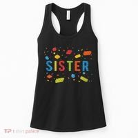 Sister Building Blocks Birthday Boy Women's Tank Top thumb 0
