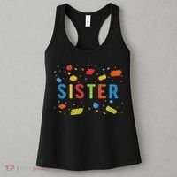 Sister Building Blocks Birthday Boy Women's Tank Top thumb 3