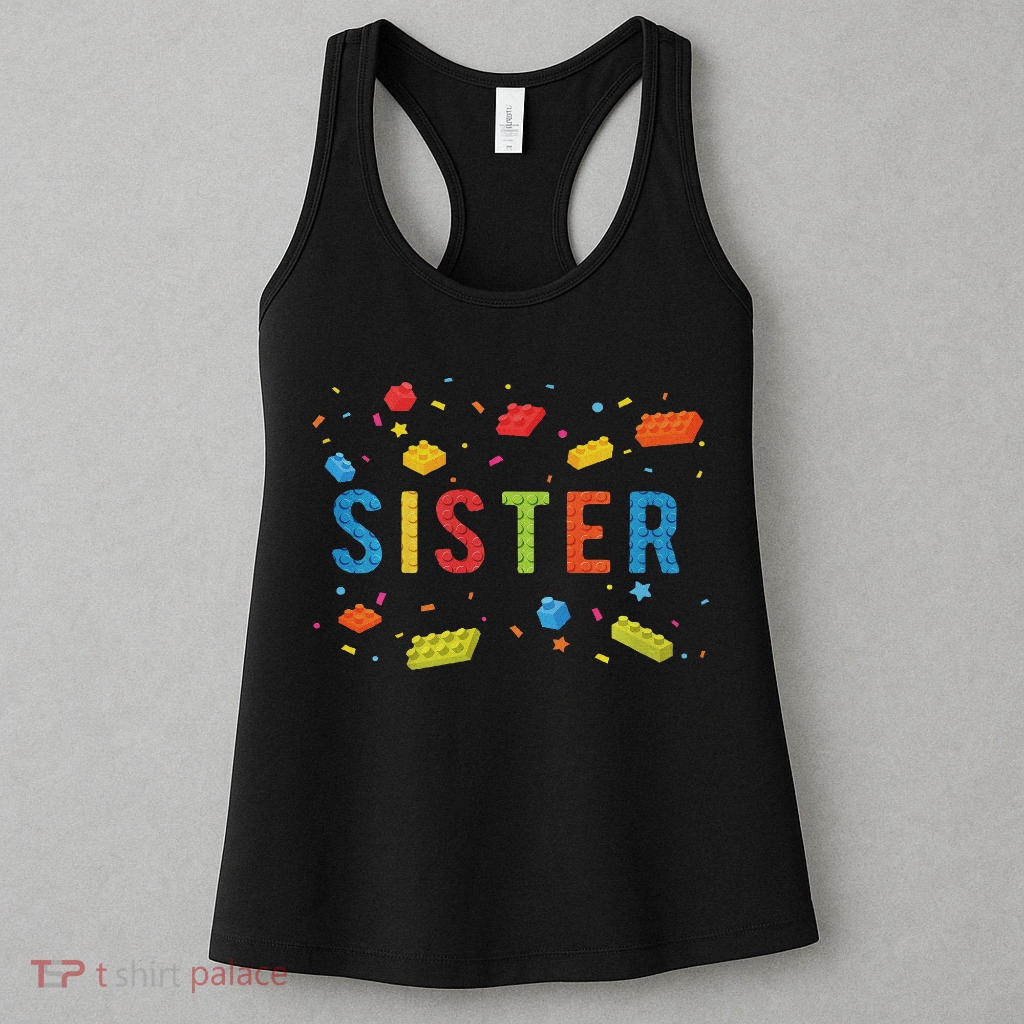 Sister Building Blocks Birthday Boy Women's Tank Top