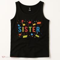 Sister Building Blocks Birthday Boy Tank Top thumb 2