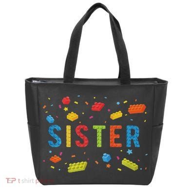 Sister Building Blocks Birthday Boy Tote Bag
