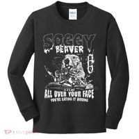Soggy Beaver Bbq If ItS Not All Over Your Face Kids Long Sleeve Shirt thumb 0