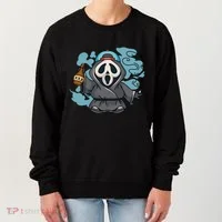 Skeleton Beer Cigar Funny Halloween Women's Sweatshirt thumb 0
