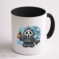 Skeleton Beer Cigar Funny Halloween Coffee Mug thumb 1