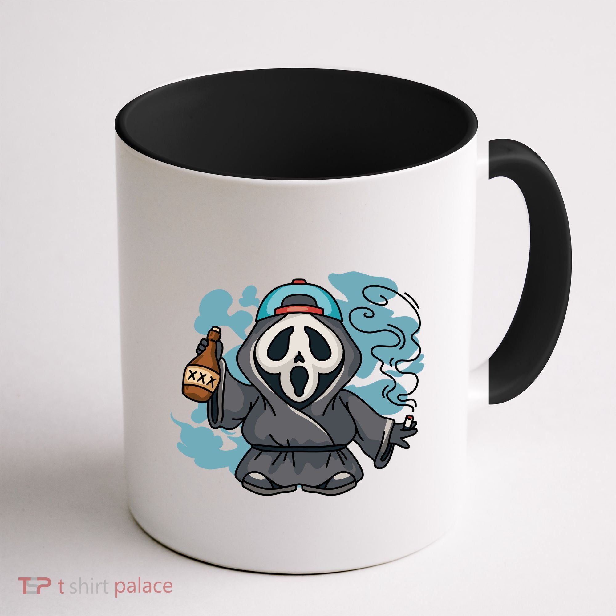 Skeleton Beer Cigar Funny Halloween Coffee Mug