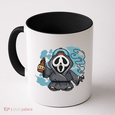 Skeleton Beer Cigar Funny Halloween Coffee Mug