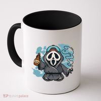 Skeleton Beer Cigar Funny Halloween Coffee Mug thumb 0
