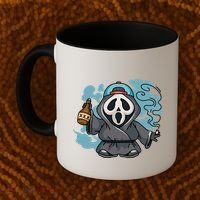 Skeleton Beer Cigar Funny Halloween Coffee Mug thumb 2