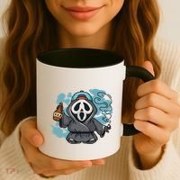 Skeleton Beer Cigar Funny Halloween Coffee Mug thumb 3