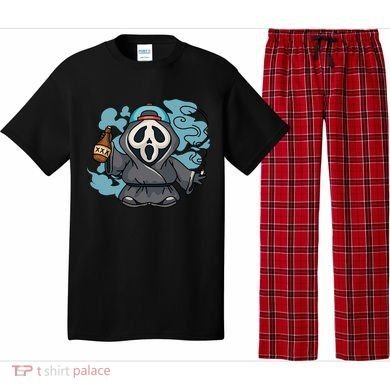 Skeleton Beer Cigar Funny Halloween Pajama Set