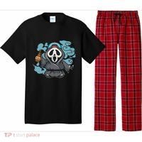 Skeleton Beer Cigar Funny Halloween Pajama Set thumb 0
