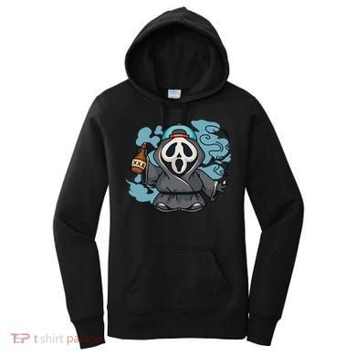 Skeleton Beer Cigar Funny Halloween Women's Hoodie