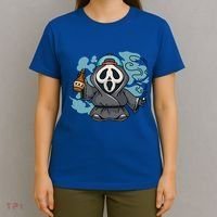 Skeleton Beer Cigar Funny Halloween T-Shirt thumb 4