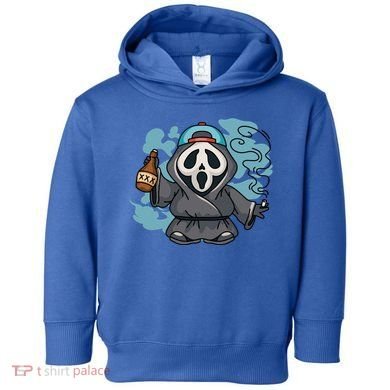 Skeleton Beer Cigar Funny Halloween Toddler Hoodie