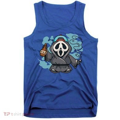 Skeleton Beer Cigar Funny Halloween Tank Top