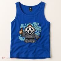 Skeleton Beer Cigar Funny Halloween Tank Top thumb 2