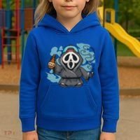 Skeleton Beer Cigar Funny Halloween Kids Hoodie thumb 3