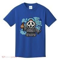 Skeleton Beer Cigar Funny Halloween Kids T-Shirt thumb 0